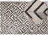 Teppich Kuhfell beige-grau 160 x 230 cm geometrisches Muster Kurzflor TEKIR_764781