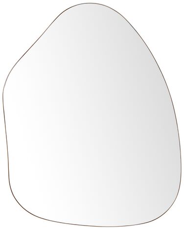 Nástenné kovové zrkadlo 70 x 92 cm zlaté PUTEAUX