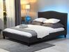 Fabric EU Super King Bed Multicolour LED Grey MONTPELLIER_709458