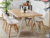 Table de salle à manger effet bois clair et grise 150 x 90 cm LENISTER_785846
