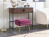 Sametová lavička s úložným prostorem burgundy ODESSA_844089