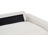 Left Hand Fabric Corner Sofa Off-White MALOY_893665