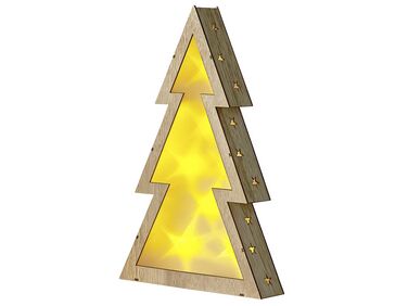 LED dekorácia vianočný stromček svetlé drevo JUVA