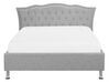 Fabric EU Double Size Bed Grey METZ_749254