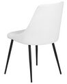 Set of 2 Dining Chairs Faux Leather White VALERIE_712774