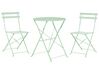 Balkongset av bord och 2 stolar mintgrön FIORI_804833