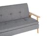 Sofá-cama estofado em tecido cinzento claro TJORN_813497