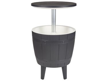 Okrągły stolik/ barek ogrodowy z funkcją chłodzenia ⌀ 48 cm czarny SILG 