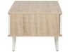 Coffee Table with Drawer White and Light Wood SWANSEA_722633