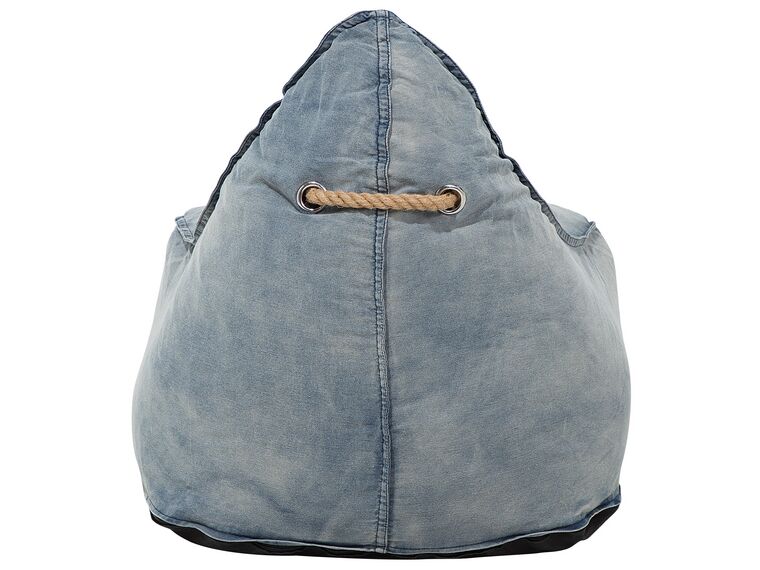 Denim Bean Bag Chair Blue DROP Beliani.pt