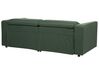 2-istuttava sohva kangas sähkösäädettävä USB-portti tummanvihreä ULVEN_905041