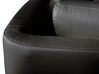 7 Seater Curved Leather Modular Sofa Black ROTUNDE_867