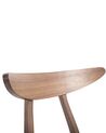 Spisebordsstol mørkt træ/hvidt læder sæt af 2 LYNN_703400