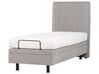 Fabric EU Small Single Adjustable Bed Grey DUKE II_910574