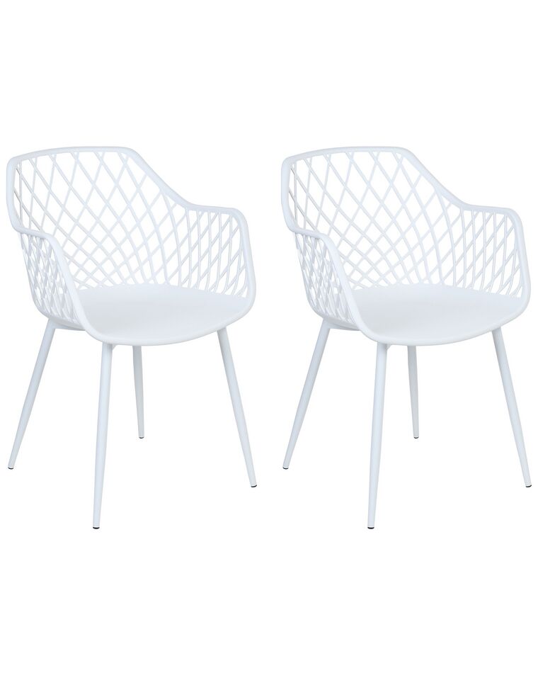 Set of 2 Dining Chairs White NASHUA II_861862
