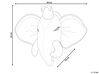 Wanddekoration grau / silber Tierkopf Elefant 39 x 33 cm TANTOR_848324