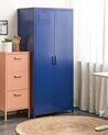 2 Door Metal Storage Cabinet Navy Blue VARNA_826279