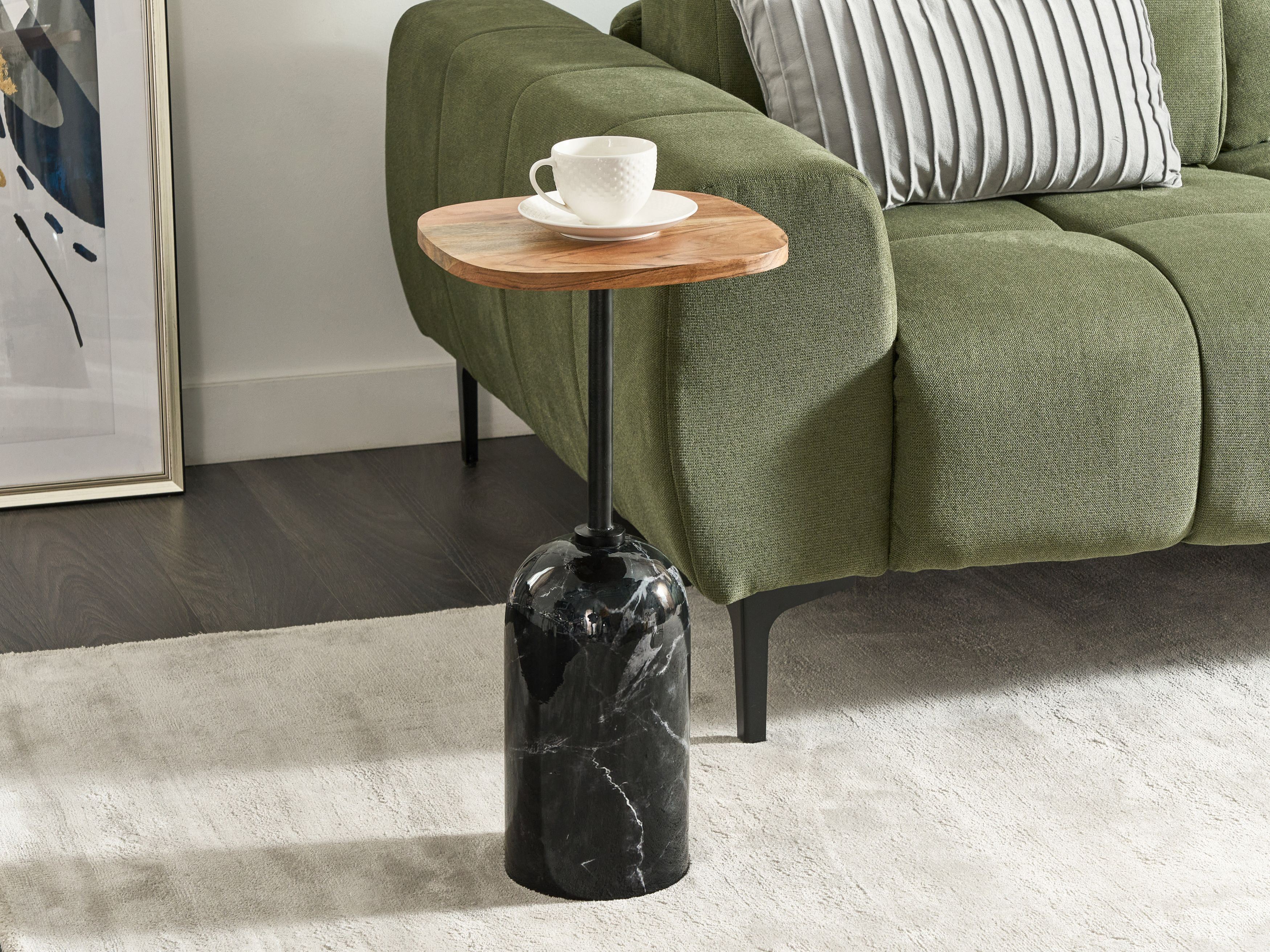 Sivup yt Rauta Vaalea Puu musta OASIS Beliani fi Sivup yt Rauta Vaalea Puu musta OASIS Beliani fi