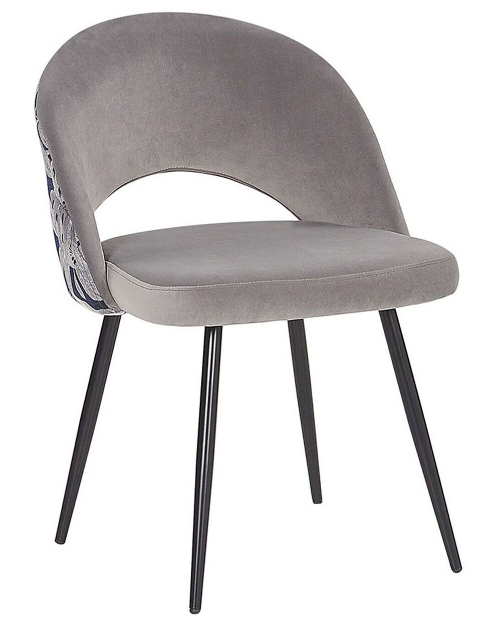 Set of 2 Velvet Dining Chairs Grey VIVIAN Beliani.co.uk