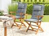 Lot de 2 coussins en tissu gris pour chaises de jardin MAUI_767925