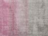 Alfombra de viscosa rosa/gris claro 200 x 200 cm ERCIS_710161
