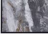 Abstrakt indrammet lærredsmaleri 83 x 103 cm grå JESI_891198