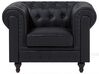 Faux Leather Living Room Set Black CHESTERFIELD Big _721891