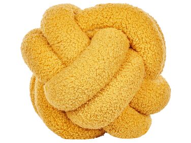 Boucle Knot Cushion 19 x 19 cm Yellow MALNI