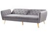 Velvet Sofa Bed Grey BARDU_792070