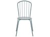 Ensemble de jardin table avec 4 chaises en métal bleu clair CALVI_815600