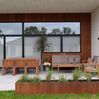Salon de jardin en bois acacia avec coussins gris PATAJA_806870