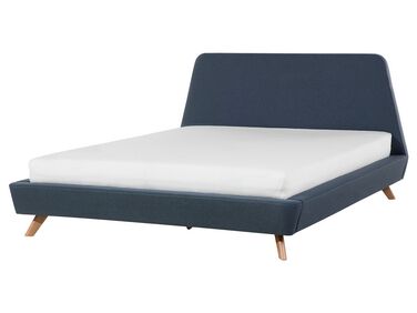 Fabric EU King Size Bed Blue VIENNE