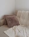 Set of 2 Shaggy Cushions 45 x 45 cm Beige CIDE_905170