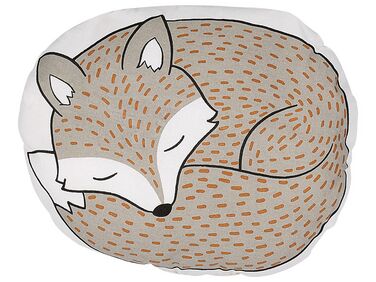 Coussin renard endormi gris 50 x 40 cm DHANBAD