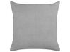 Set of 2 Linen Cushions Striped 50 x 50 cm Grey and White MILAS_904798