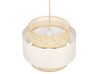 Lampe suspension en rotin beige et naturel YUMURI_837021