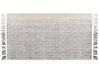 Teppich Wolle weiß / grau 80 x 150 cm Kurzflor OMERLI _852619