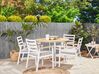 Zestaw 4 krzeseł ogrodowych biały z poduszkami beżowymi CAVOLI_818144