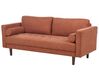 6 Seater Fabric Living Room Set Golden Brown NURMO_896289