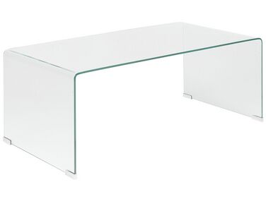 Mesa de centro de vidrio templado transparente 100 x 50 cm KENDALL