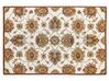 Teppich Wolle beige / braun 160 x 130 cm Kurzflor EZINE_848453