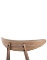 Spisebordsstol mørk træ/grå stof sæt af 2 LYNN_703405