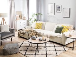 3-istuttava kulmavuodesohva kangas oikeak. beige ROMEDAL 3-istuttava kulmavuodesohva kangas oikeak. beige ROMEDAL