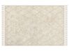 Alfombra de algodón beige claro 140 x 200 cm SILCHAR_849122