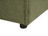 Kombinálható háromszemélyes zöld kordbársony kanapé ottománnal APRICA_895063