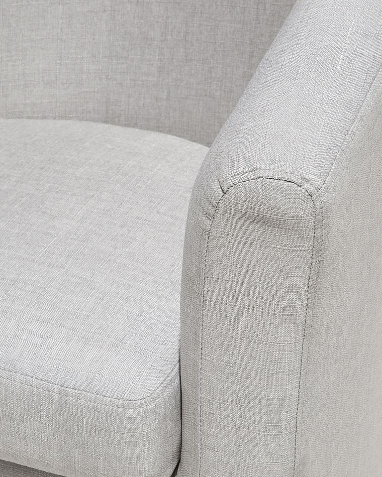 Fabric Armchair with Footstool Grey HOLDEN Beliani.co.uk