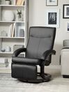 Faux Leather Recliner Chair Black MIGHT_709338