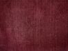 Conjunto de 2 cojines de pana rojo borgoña 43 x 43 cm ZINNIA_855261