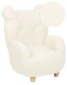 Cadeira para crianças forma de urso branco-creme MELBU_886807