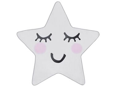 Tapis enfant motif étoile 120 x 120 cm blanc SIRIUS